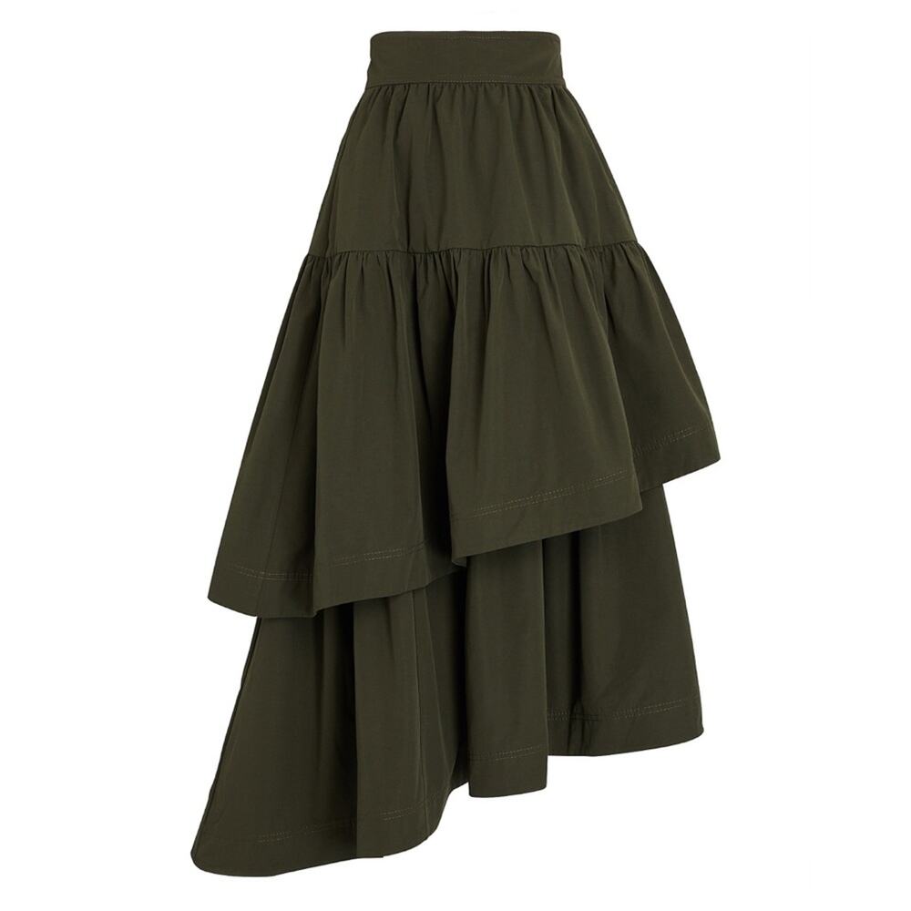 Aje Interlace Midi Ruffle Asymmetrical Skirt